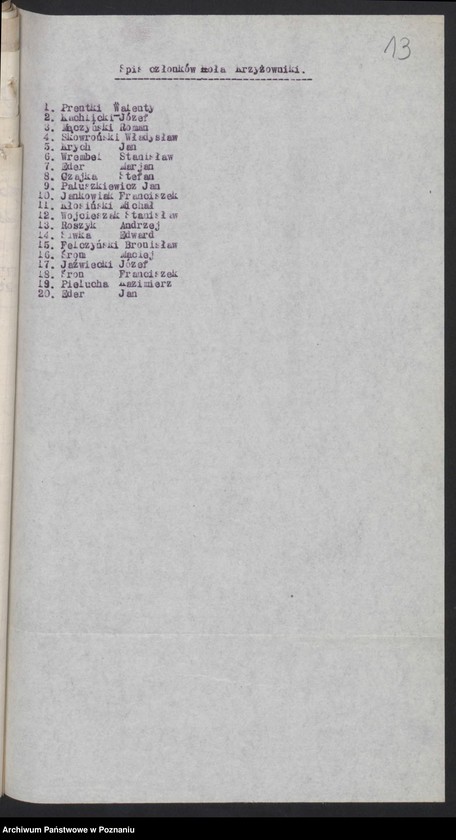 Obraz 15 z jednostki "Krzyżowniki, powiat Poznań - akta koła."