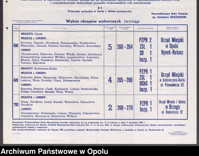 Obraz 8 z jednostki "Wybory do Sejmu i Senatu [-obwieszczenia wyborcze]"