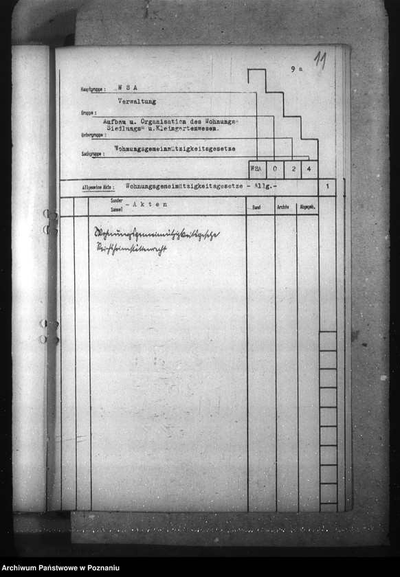 Obraz 15 z jednostki "Wykaz dla urzędu Wohnungs- und Sied- lungsamt"
