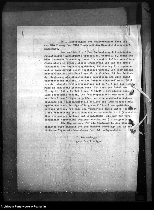 Obraz 9 z jednostki "Übernahme der für die Ordnungspolizei und Staatliche Kriminalpolizei erforderlichen Dienstgebäude und Dienstgrundstücke Allgemeines."