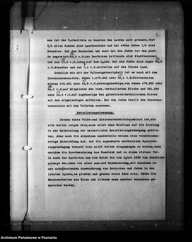 Obraz 6 z jednostki "Opracowanie dotyczące Lettlands Bevölkerungsentwicklung. Bevölkerungszustand"