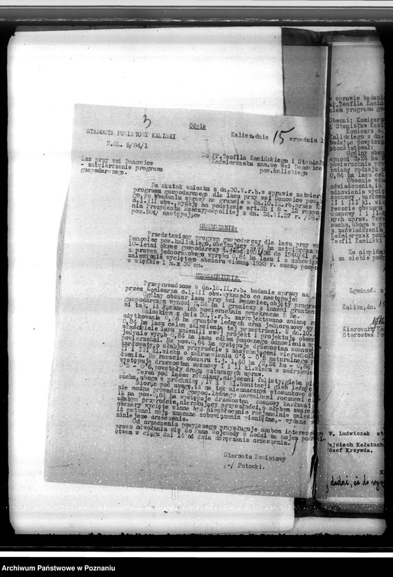 Obraz 7 z jednostki "Gmina Kościelec powiat kaliski /sprawy leśne/"