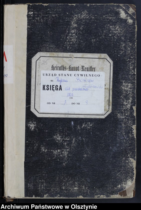 image.from.unit.number "Heiraths-Haupt-Register Nr 1 - 9"