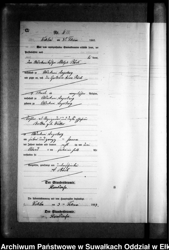 image.from.unit.number "Sterbe-Neben-Register des Preussischen Standes-Amtes Kehlen Kreis Angerburg"