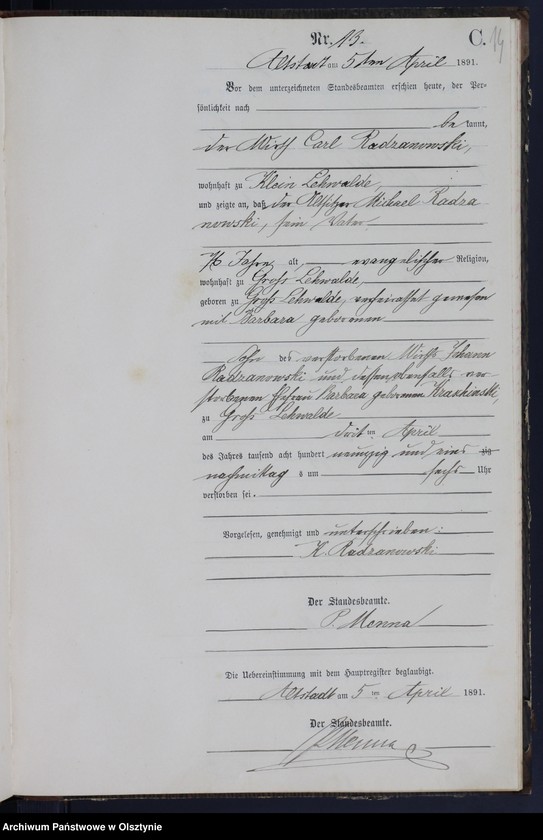 image.from.unit.number "Sterbe-Neben-Register Nr 1 - 43"