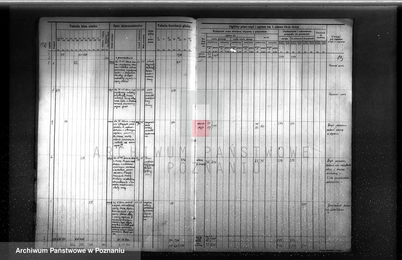 image.from.unit.number "Plan urządzenia gospodarstwa leśnego dla lasu majętności Rudki w powiecie szamotulskim 1929-1939"