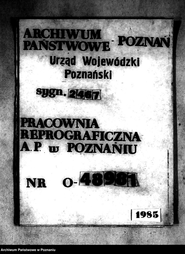 Obraz 1 z jednostki "Rejestr pomiarowy wsi Ruda Komorska powiatu konińskiego /prace scaleniowe/"