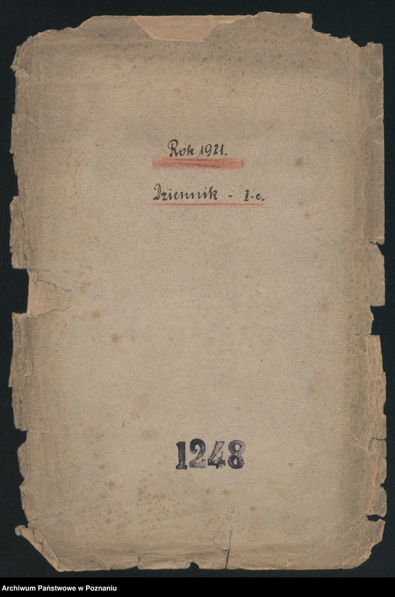 Obraz 3 z jednostki "Rok 1921 Dziennik (podawczy) II c"