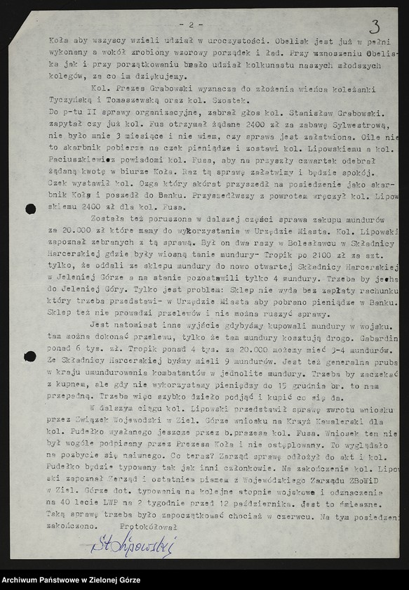 image.from.unit.number "Protokóły z posiedzenia Zarządu Miejskiego Koła ZBoWiD w Łęknicy z 1983 r"