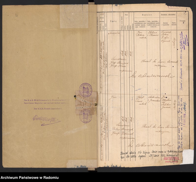 image.from.unit.number "[Duplikat Tom I a i Tom I b Księga urodzonych parafii Głowaczów za 1916 rok]"