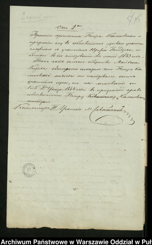 image.from.unit.number "O urządzaniu chłopów byłej rządowej wsi Majdan, gm. Komorowo wchodzącej w skład prywatnej własności tejże nazwy podlegającej ziemianinowi Antoniego Zielińskiego"