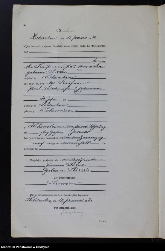 image.from.unit.number "Sterbe-Neben-Register Nr 1 - 95"