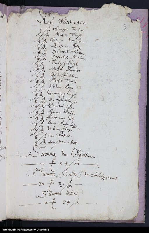 image.from.unit.number "Kirchen Rechnung des Kirchspiels Herzogswalde"