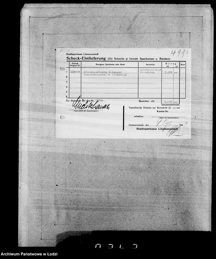 Obraz 7 z jednostki "Sonderkonto 12300. Belege 401-500"