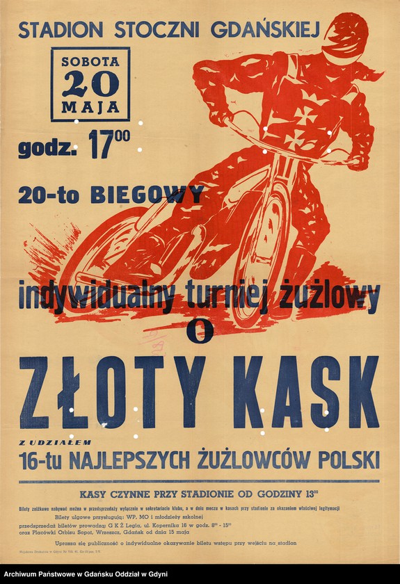 Obraz 6 z kolekcji "Afisze i plakaty wydarzeń sportowych organizowanych w Gdańsku w latach 50. i 60. XX w.111"