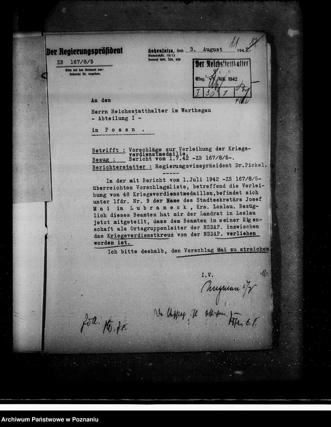 Obraz 15 z jednostki "Kriegsverdienskreuze- öffentlicher Dienst"