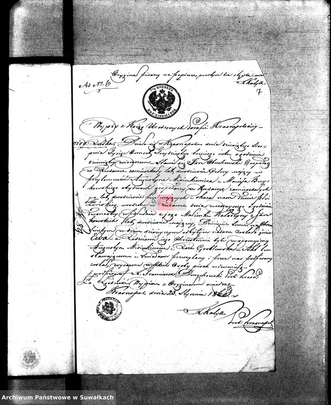 Obraz 11 z jednostki "Anneksa do Akt Zaślubionych z roku 1860."