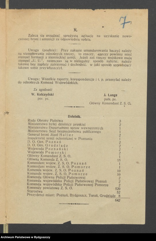 image.from.unit.number "Rozkazy zwykłe Nr: 2, 3, 4, 7, 8 Komendy Głównej Zachodniej Straży Obywatelskiej w Poznaniu"