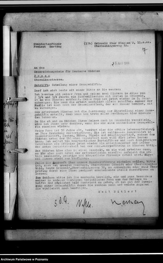 Obraz 11 z jednostki "Anträge auf Überweisung von Fürsorgezöglingen in den Dienst."