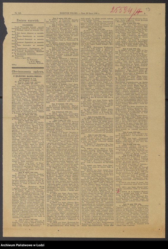 Obraz 15 z jednostki "Wolszal- Mordka Abe Hendelns- wyrób i sprzedaż szali"