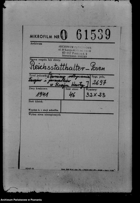 Obraz 2 z jednostki "Terminy odbywania targów i jarmarków w Kraju Warty"