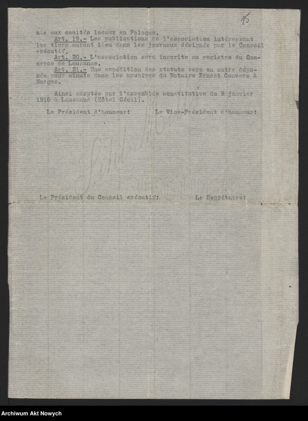 image.from.unit.number "Comité Général de Secours pour les Vctimes de la Guerre en Pologne. Statut. Sprawozdanie. Projekty komunikatów"