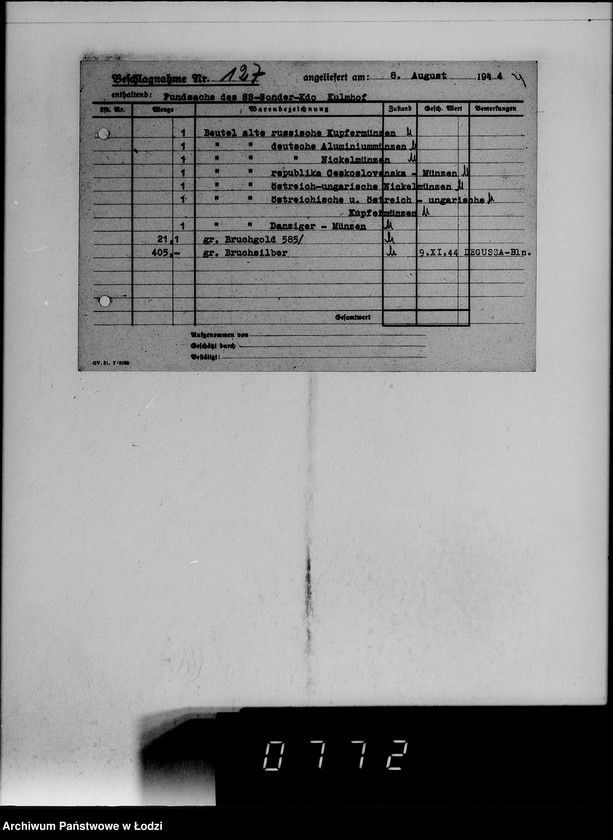 Obraz 8 z jednostki "Fundsachen. [Kartoteka]"