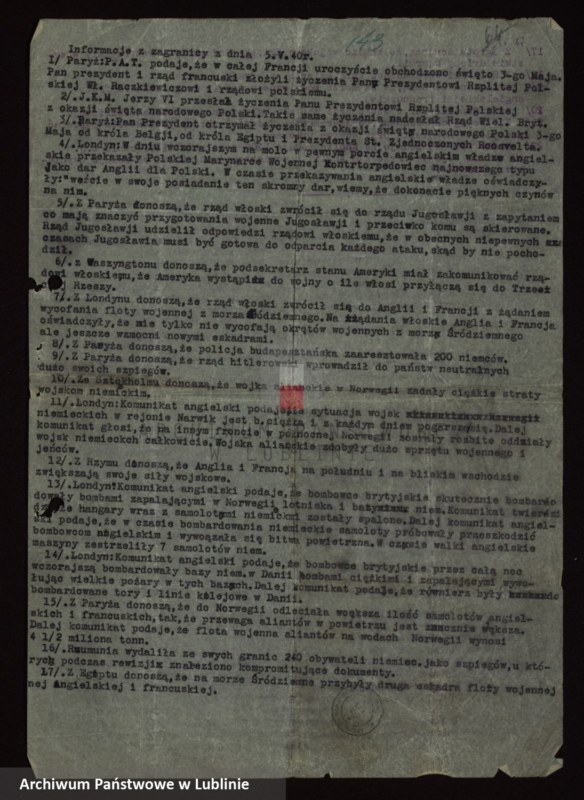 image.from.unit.number "[Komunikaty z nasłuchu radiowego za II-V.1940 r., VIII-XII.1943 r., II, IV i VII.1944 r.]"
