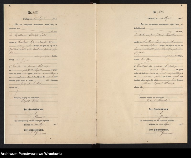 image.from.unit.number "Geburts-Neben-Register Breslau I 1892 Band 3"