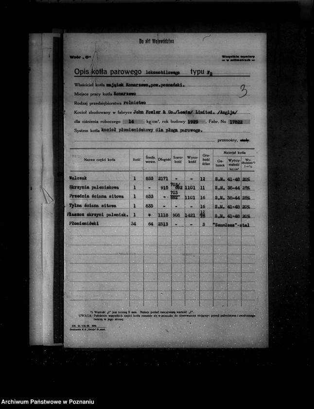 Obraz 7 z jednostki "Majętność Konarzewo powiat poznański nr woj. kotła 6419"