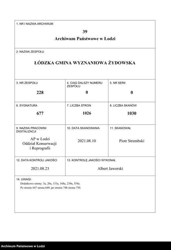 Obraz 1 z jednostki "Kartoteka osób pochowanych na cmentarzu żydowskim przy ulicy Brackiej w latach 1892-1956. Nazwiska na litery: Bock-Bö"