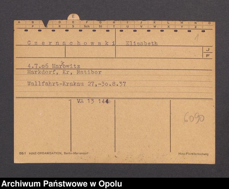 image.from.unit.number "[Czernachowski Elisabeth, ur. 4.7.1906 Markowitz]"