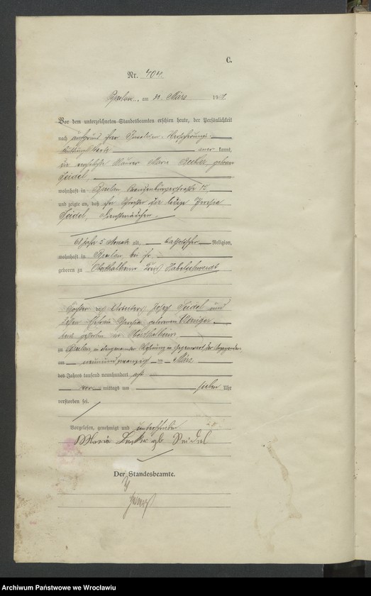 image.from.unit.number "Sterbe-Haupt-Register Breslau IV 1908 Band 2"