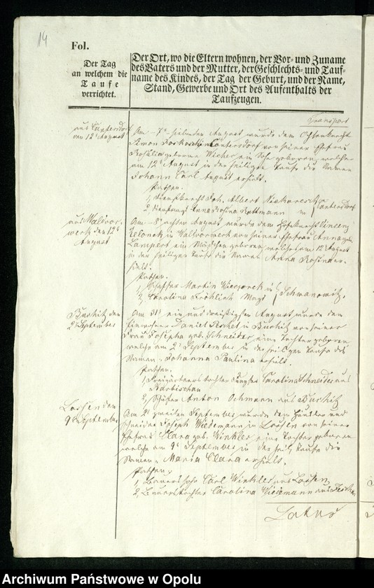 image.from.team "Akta stanu cywilnego Parafii Rzymskokatolickiej w Łosiowie"