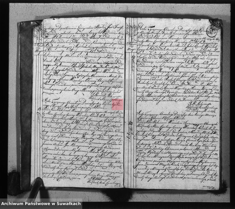 image.from.unit.number "Księga do zapisywania aktów cywilnych urodzenia gminy wiżajńskiey, departamentu łomżyńskiego, powiatu kalwaryjskiego"