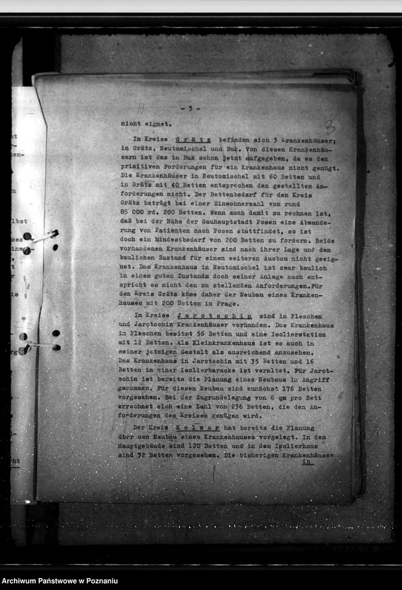 Obraz 7 z jednostki "Krankenhausplanung - Regierungsbezirk Posen"
