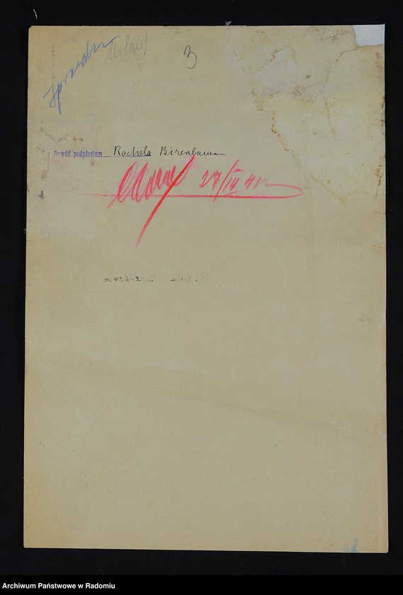 image.from.unit.number "[Wnioski o wydanie dowodów osobistych oraz nie odebrane dowody Birenbaum Rachela - Blass]"