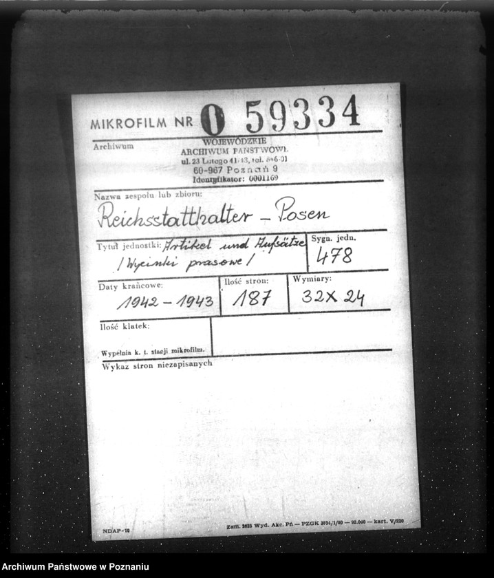 Obraz 2 z jednostki "Artike und Aufsätze - Wycinki prasowe"