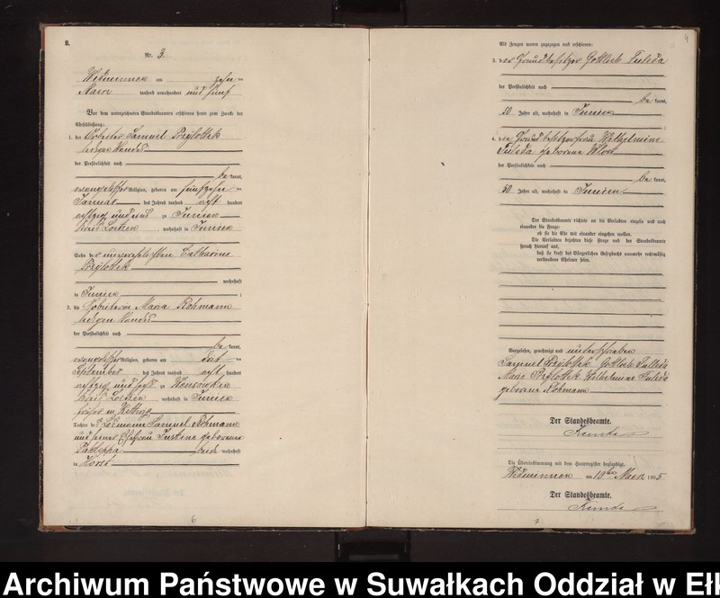 image.from.unit.number "Heirats-Neben-Register des Preussischen Standes-Amtes Widminnen Kreis Loetzen"