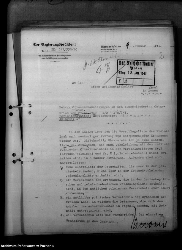 Obraz 6 z jednostki "Ortsnamenänderung - Kreis Lask (Łask)"