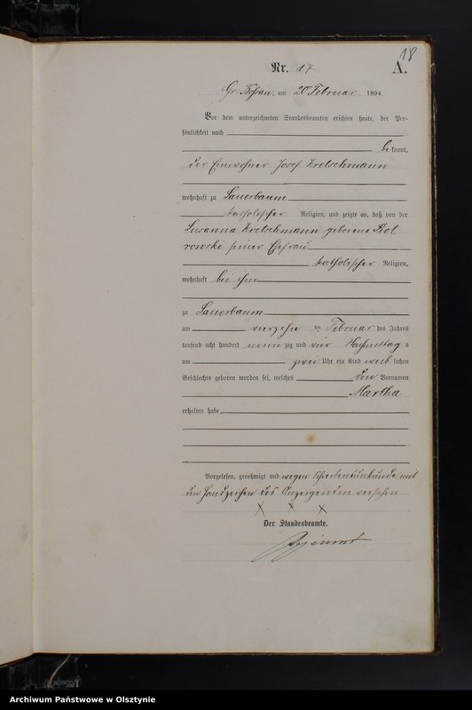 image.from.unit.number "Geburts-Haupt-Register Nr 1 - 98"