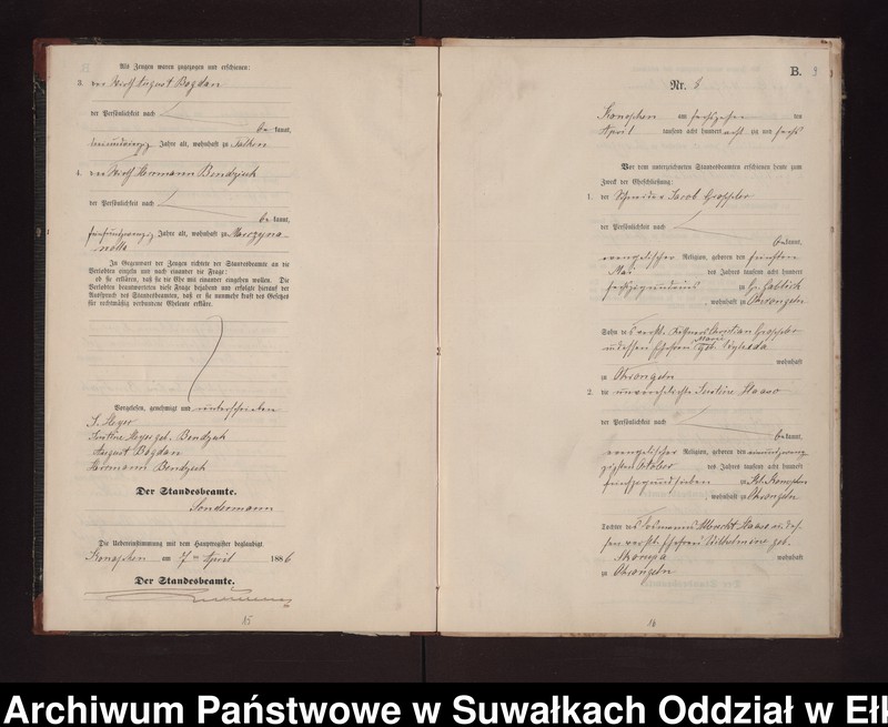 image.from.unit.number "Heiraths-Neben-Register des Preussischen Standes-Amtes Gr. Konopken Kreis Loetzen"