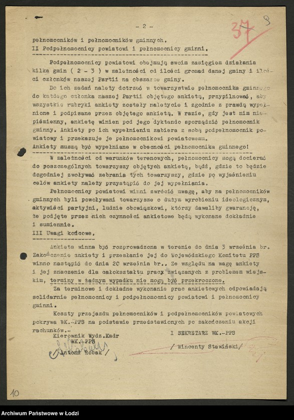 Obraz 10 z jednostki "Instrukcje, [okólniki] Oddziału"