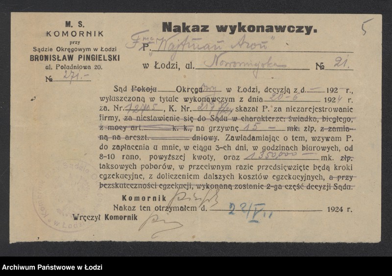 Obraz 7 z jednostki "Aron Wajtman- handel meblami"