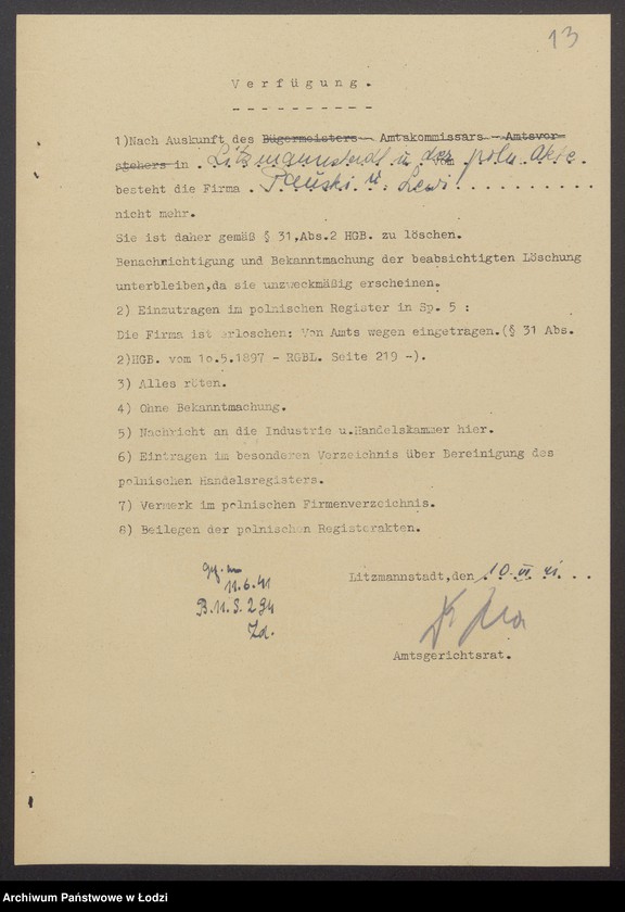 Obraz 15 z jednostki "Zygmunt Lewi, Izrael vel Jerzy Pański- prowadzenie skręcalni zarobkowej"