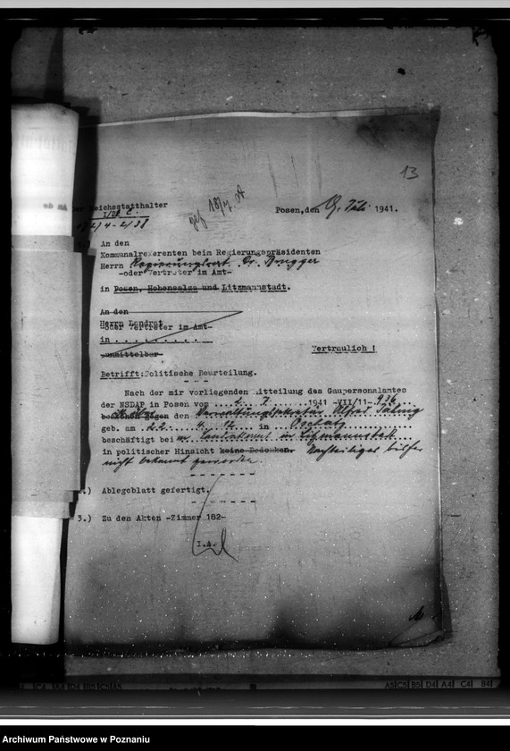 Obraz 18 z jednostki "Politische Beurteilungen der Angestellten"