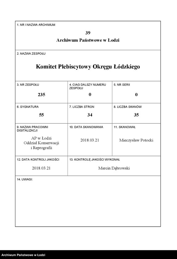Obraz 1 z jednostki "Kontrola nalepek, list ofiar, znaczków etc."