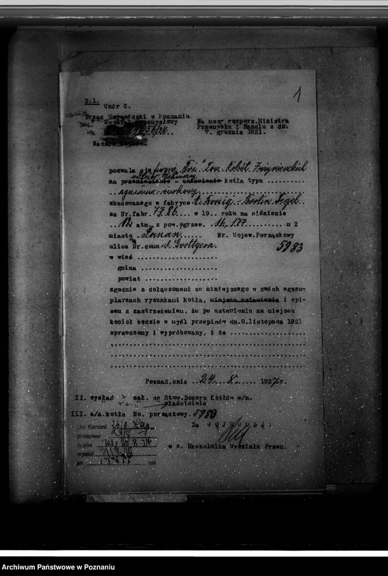 Obraz 5 z jednostki "Towarzystwo robót inżynieryjnych "Tri" w Poznaniu nr woj. 5983"