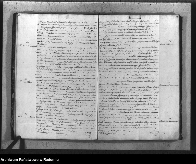 Obraz 14 z jednostki "Duplikat akt religijno cywilnych urodzonych, zaślubionych i zmarłych parafii Brzóza na rok 1851"