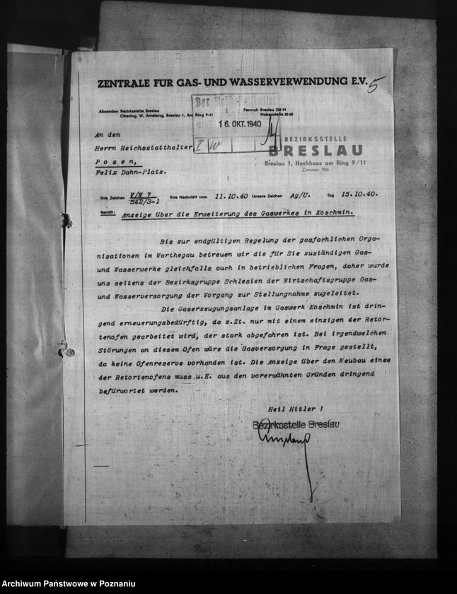 Obraz 9 z jednostki "Gaswerk - Koschmin (Koźmin)"